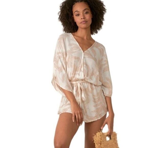 NWT Palm Print Romper Sz Small - Picture 1 of 4
